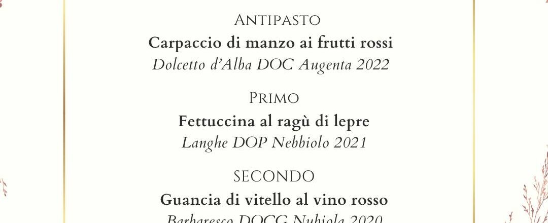 Cena Degustazione 15 Marzo 2024